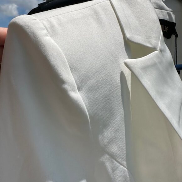 NWT Novaluxe Jasmina Tuxedo suit Blazer only color White Ivory size XS - Picture 2 of 9